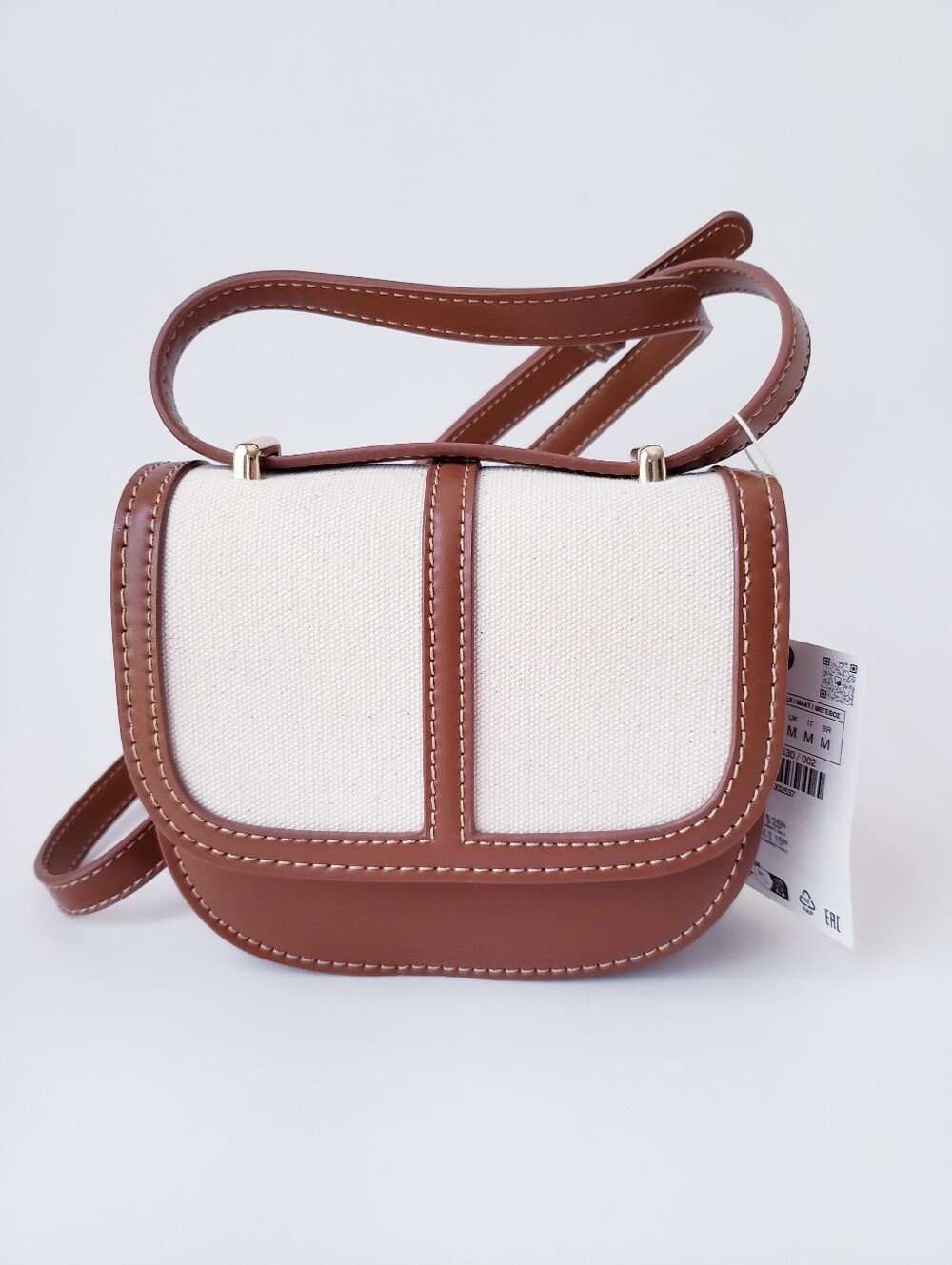 Zara Tan Small Crossbody Bag